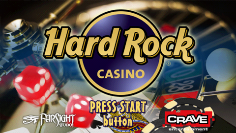 Hard Rock Casino title screen for PSP
